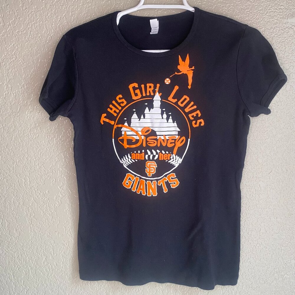Disney SF Giants Women's Large Short Sleeve Crewneck Tshirt